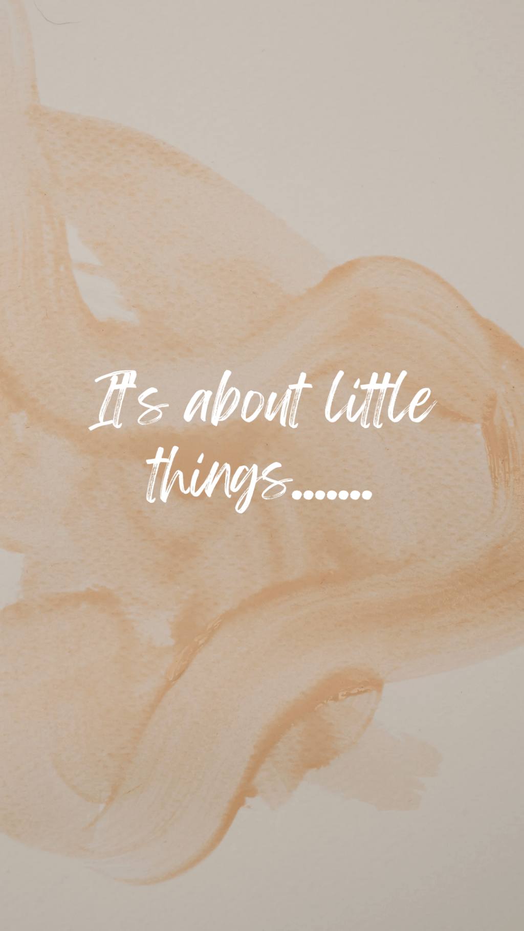 It’s about little&nbsp;things….